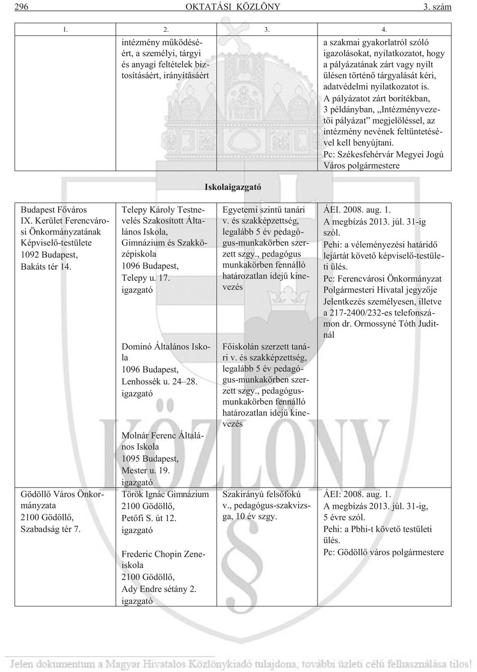 nyílt ülésen történõ tárgyalását kéri, adatvédelmi nyilatkozatot is.