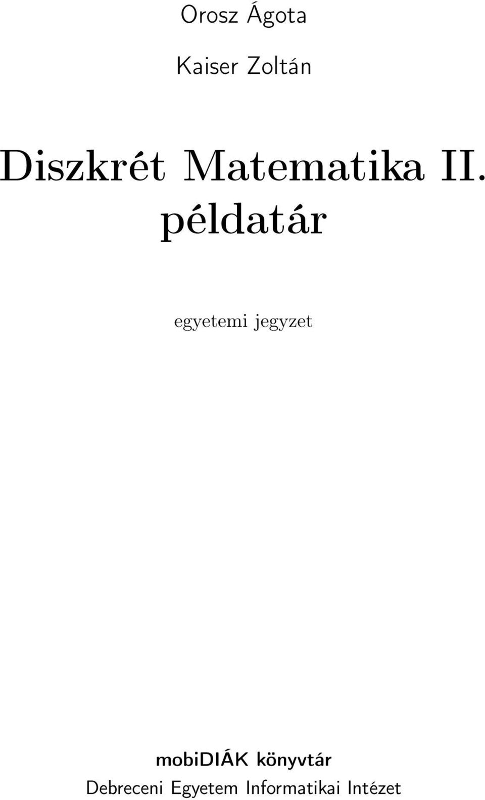 példatár egyetemi jegyzet