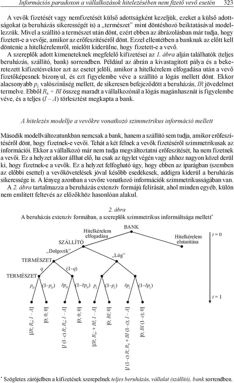 Ezzel ellentétben a banna az előtt ell döntenie a hitelérelemről, mielőtt iderülne, hogy fizetett-e a vevő. A szereplő adott imenetene megfelelő ifizetései az.