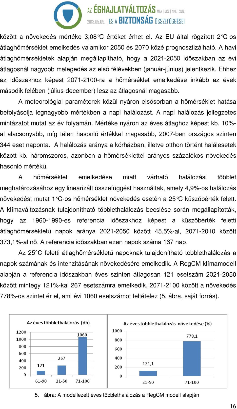 Ehhez az időszakhoz képest 2071-2100-ra a hőmérséklet emelkedése inkább az évek második felében (július-december) lesz az átlagosnál magasabb.