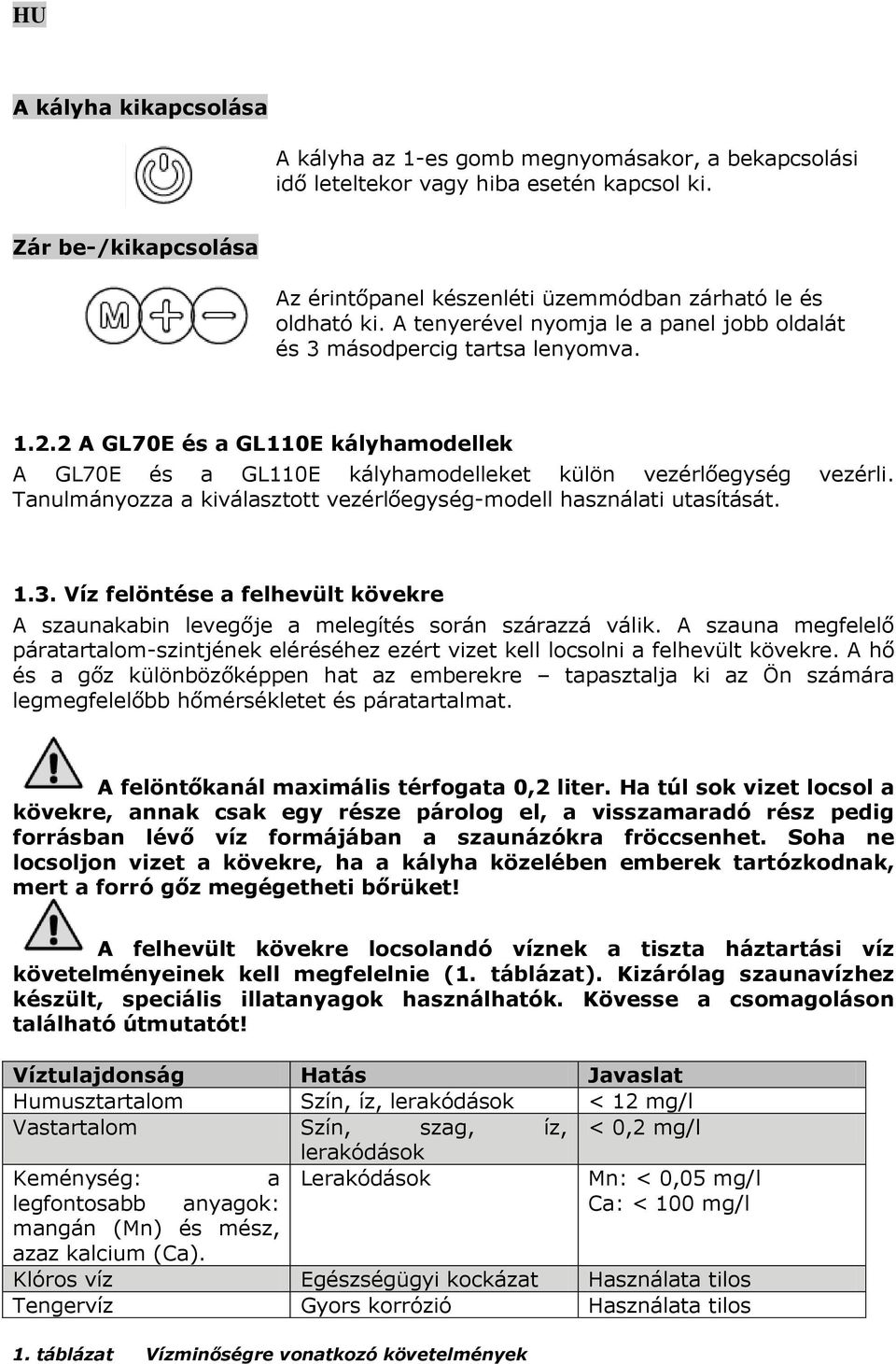 2 A GL70E és a GL110E kályhamodellek A GL70E és a GL110E kályhamodelleket külön vezérlőegység vezérli. Tanulmányozza a kiválasztott vezérlőegység-modell használati utasítását. 1.3.