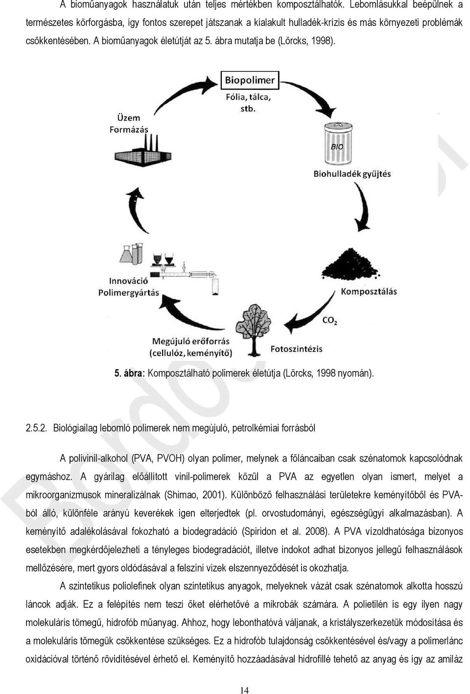 ábra mutatja be (Lörcks, 1998). 5. ábra: Komposztálható polimerek életútja (Lörcks, 1998 nyomán). 2.