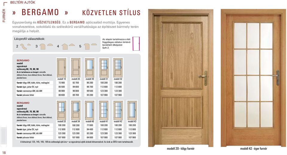 Lécprofil választékok: 2 3 4 5 Az alapár tartalmazza a két függöleges oldalon történő kerekített élképzést Soft 2 BERGAMO Az ár tartalmazza az üveget: csincsilla átlátszó/bronz, kura átlátszó/bronz,