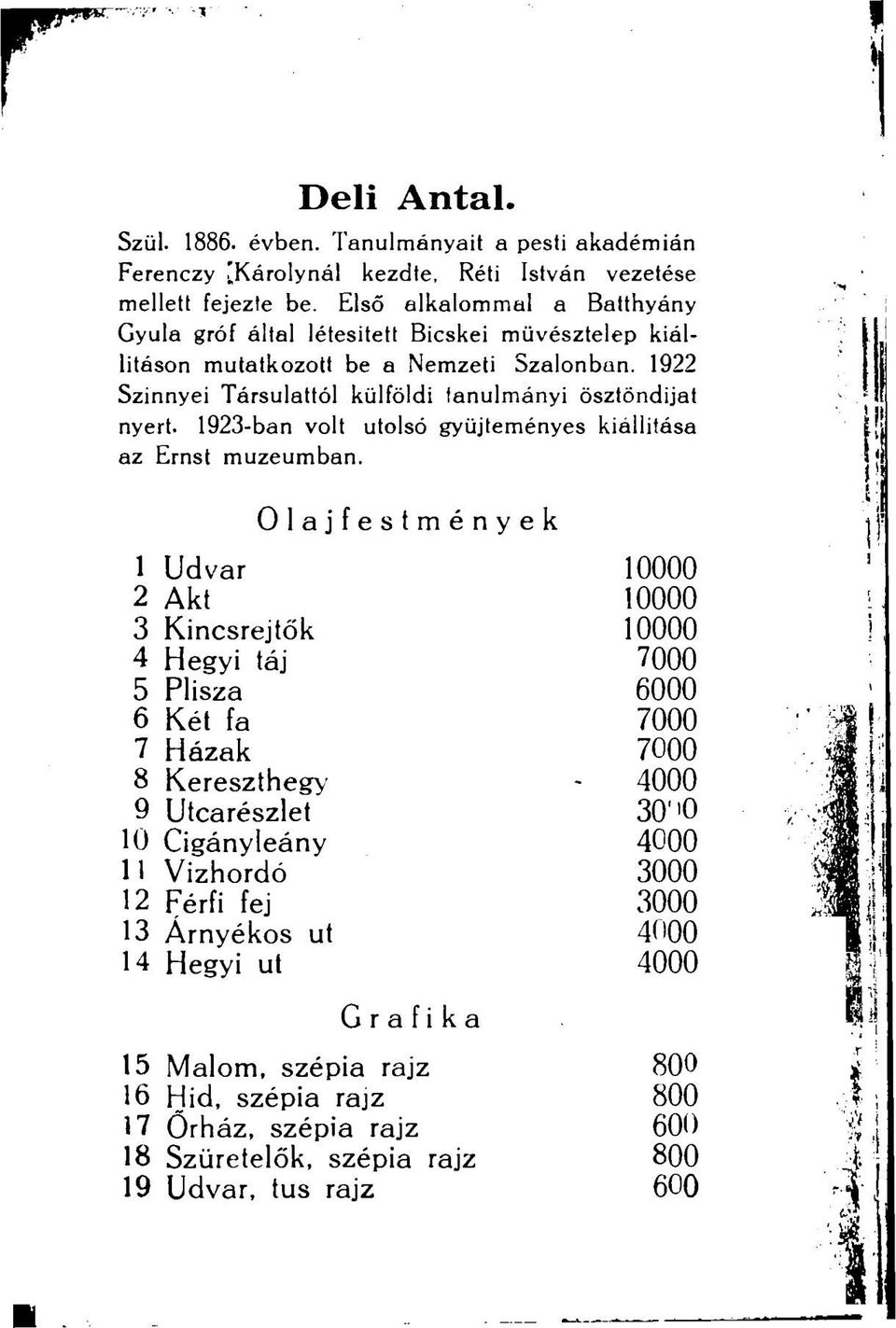 1923-ban volt utolsó gyűjteményes kiállítása az Ernst muzeumban.