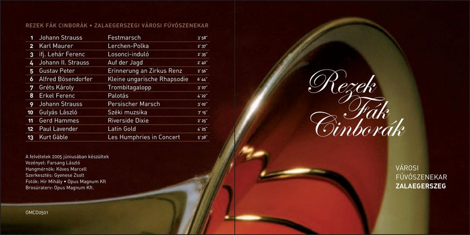 an Zirkus Renz Kleine ungarische Rhapsodie Trombitagalopp Palotás Persischer Marsch Széki muzsika Riverside Dixie Latin Gold Les Humphries in Concert 3 58 2 37 2 35 2 40 2 56 6 44 3 07 4 22 3 02 7