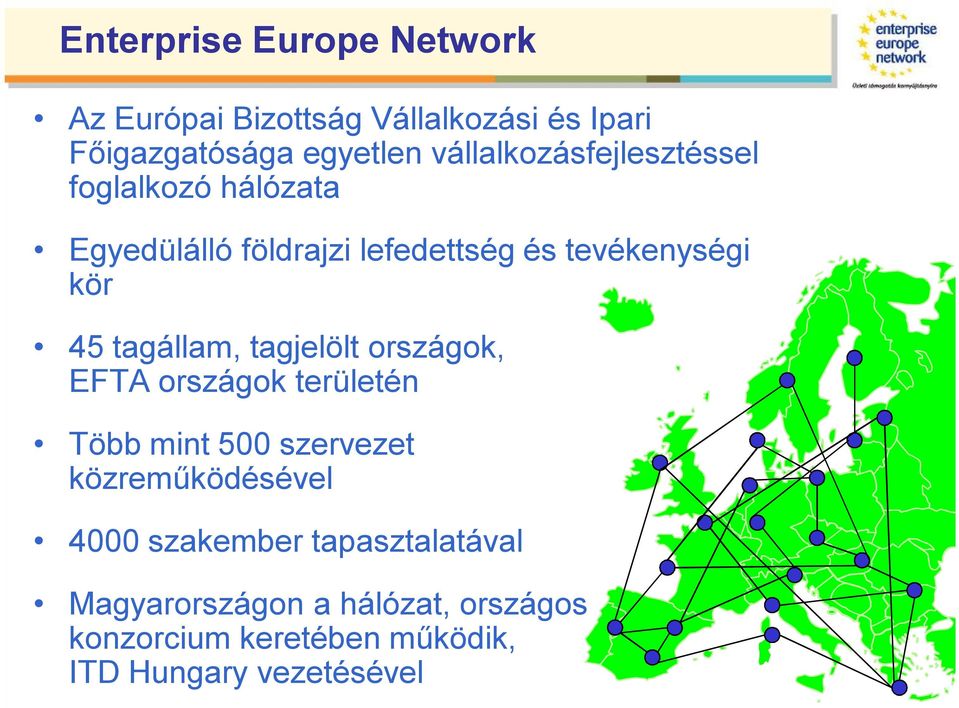 tagállam, tagjelölt országok, EFTA országok területén Több mint 500 szervezet közreműködésével 4000