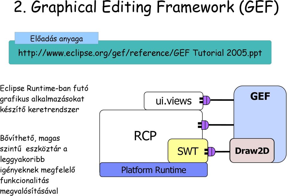 ppt Eclipse Runtime-ban futó grafikus alkalmazásokat készítő keretrendszer