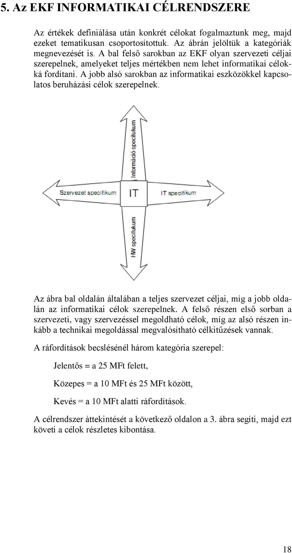 A jobb alsó sarokban az informatikai eszközökkel kapcsolatos beruházási célok szerepelnek.