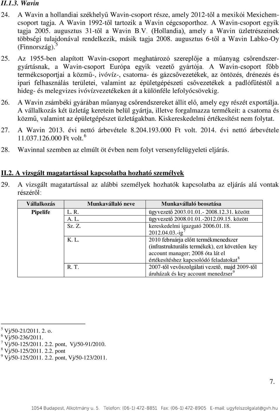 Az 1955-ben alapított Wavin-csoport meghatározó szereplője a műanyag csőrendszergyártásnak, a Wavin-csoport Európa egyik vezető gyártója.