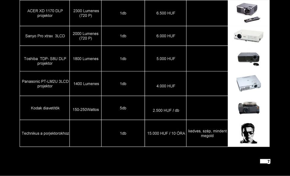 000 HUF Toshiba TDP S8U DLP projektor 1800 Lumenes 5.