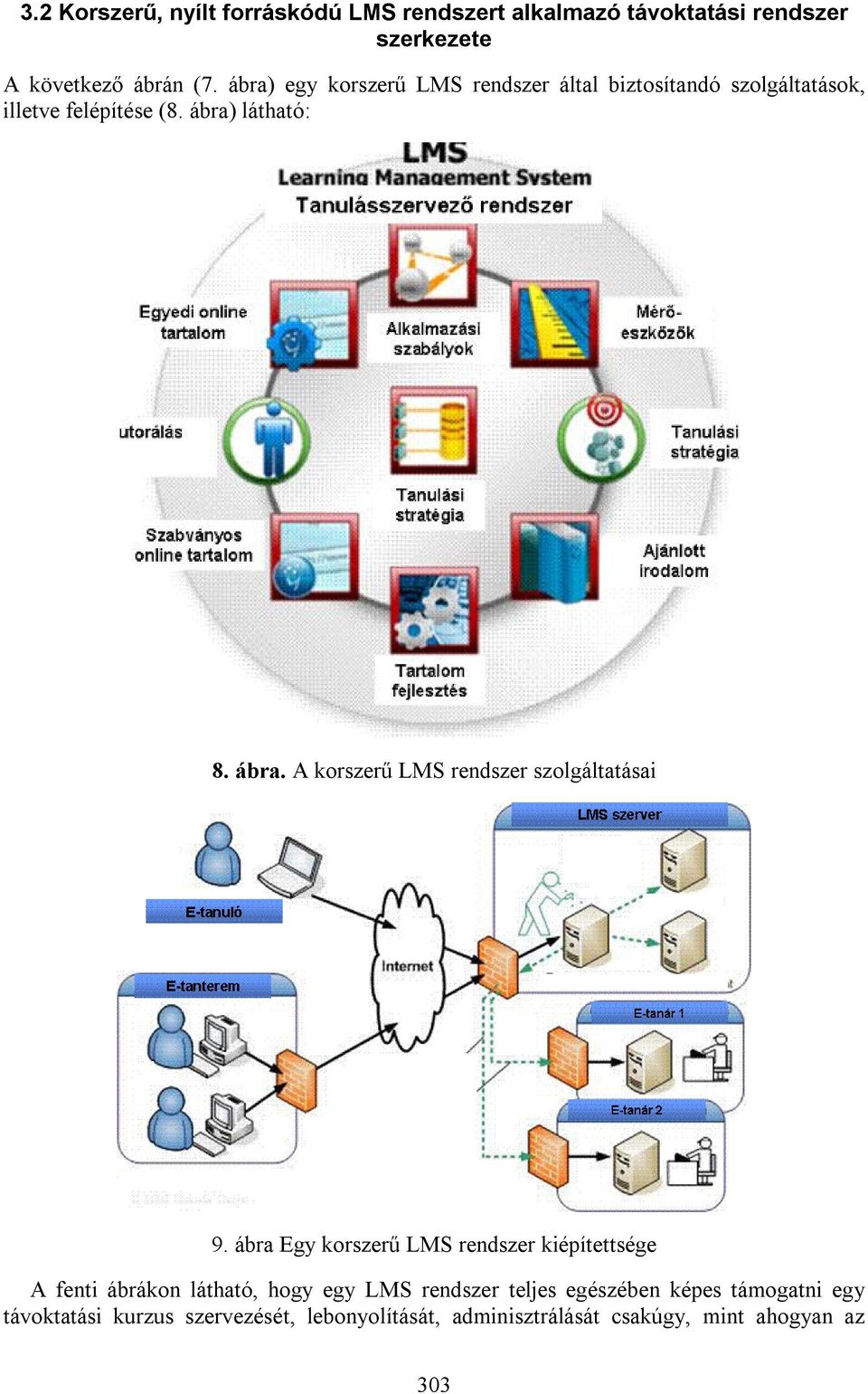 látható: 8. ábra. A korszerű LMS rendszer szolgáltatásai 9.