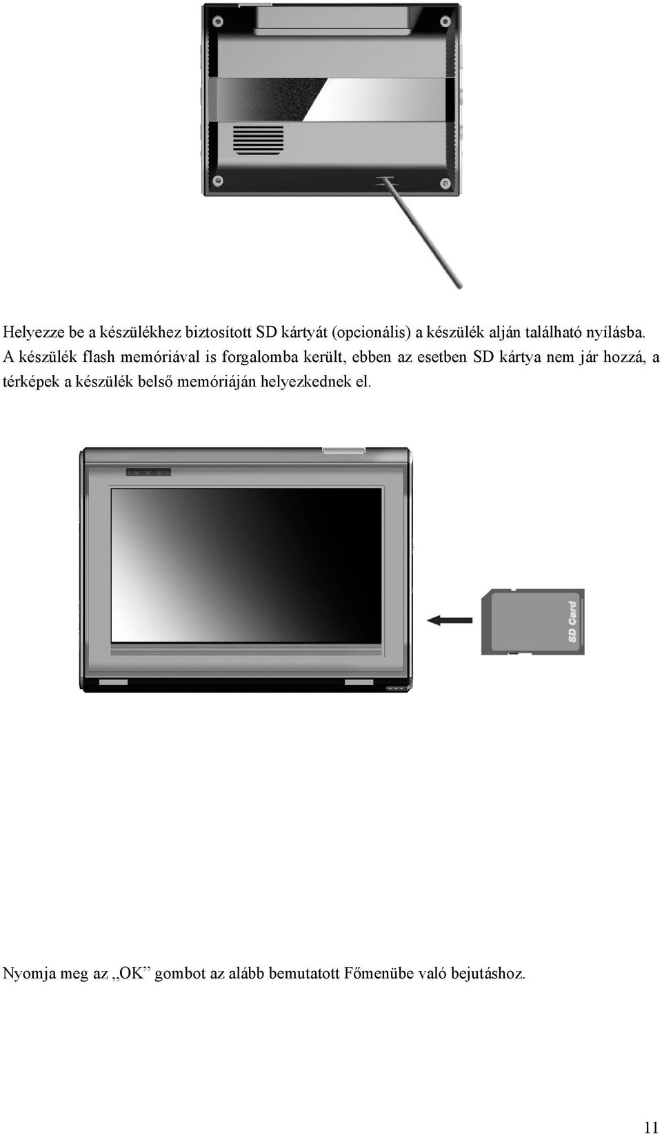 A készülék flash memóriával is forgalomba került, ebben az esetben SD kártya
