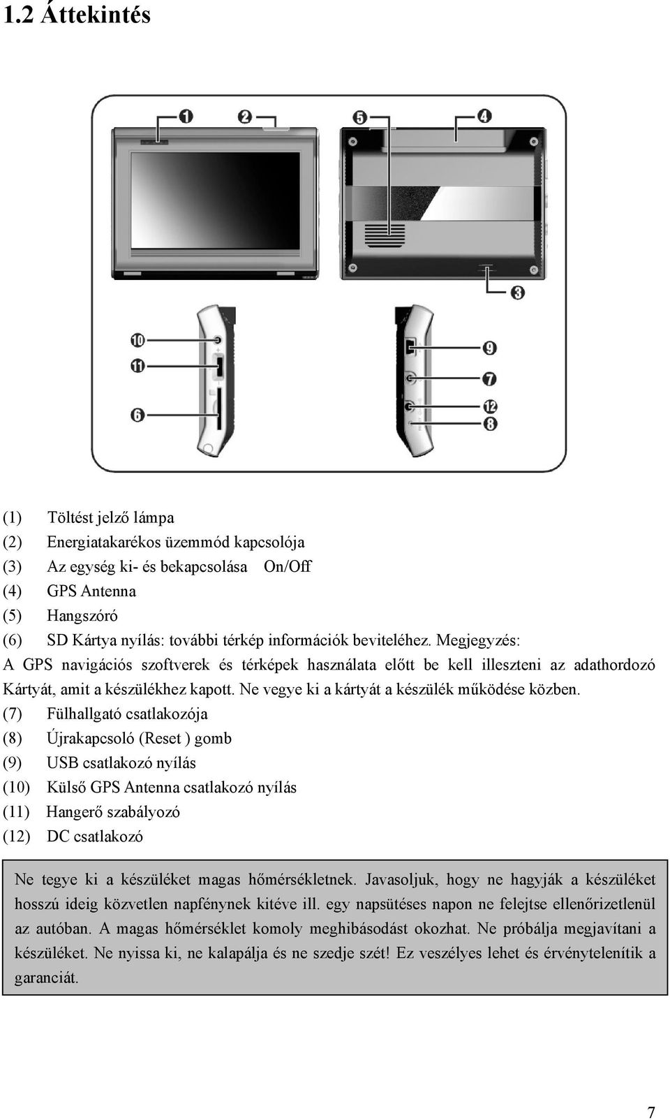 Ne vegye ki a kártyát a készülék működése közben.