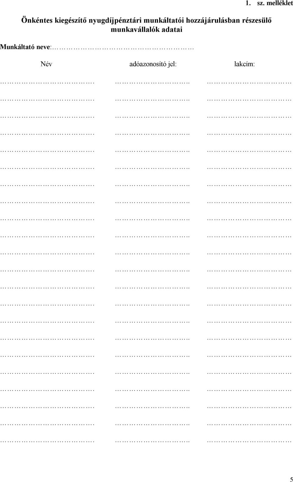 nyugdíjpénztári munkáltatói