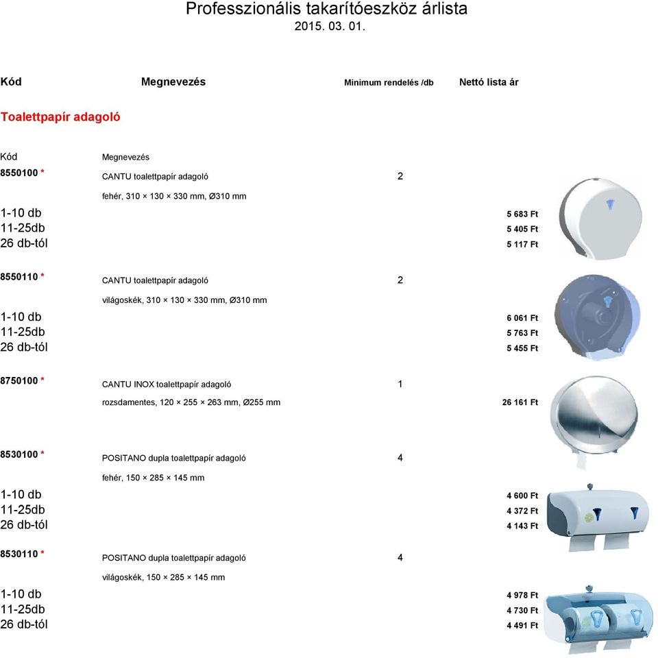 8750100 * CANTU INOX toalettpapír adagoló 1 rozsdamentes, 120 255 263 mm, Ø255 mm 26 161 Ft 8530100 * POSITANO dupla toalettpapír adagoló 4 fehér, 150 285 145 mm
