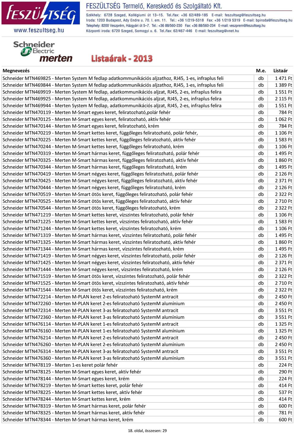 adatkommunikációs aljzat, RJ45, 2-es, infraplus felira db 2 115 Ft Schneider MTN469944 - Merten System M fedlap, adatkommunikációs aljzat, RJ45, 2-es, infraplus felira db 1 551 Ft Schneider MTN470119