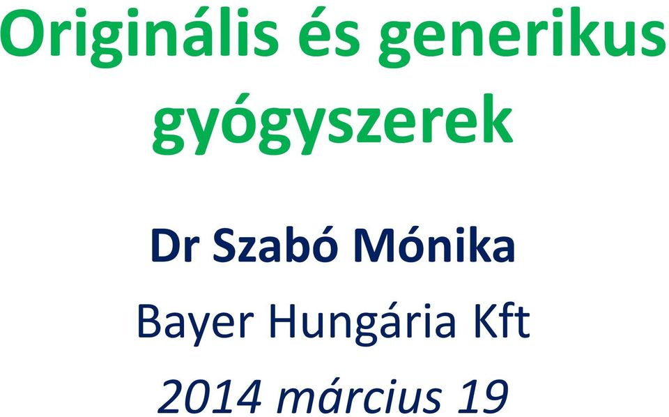 Dr Szabó Mónika Bayer