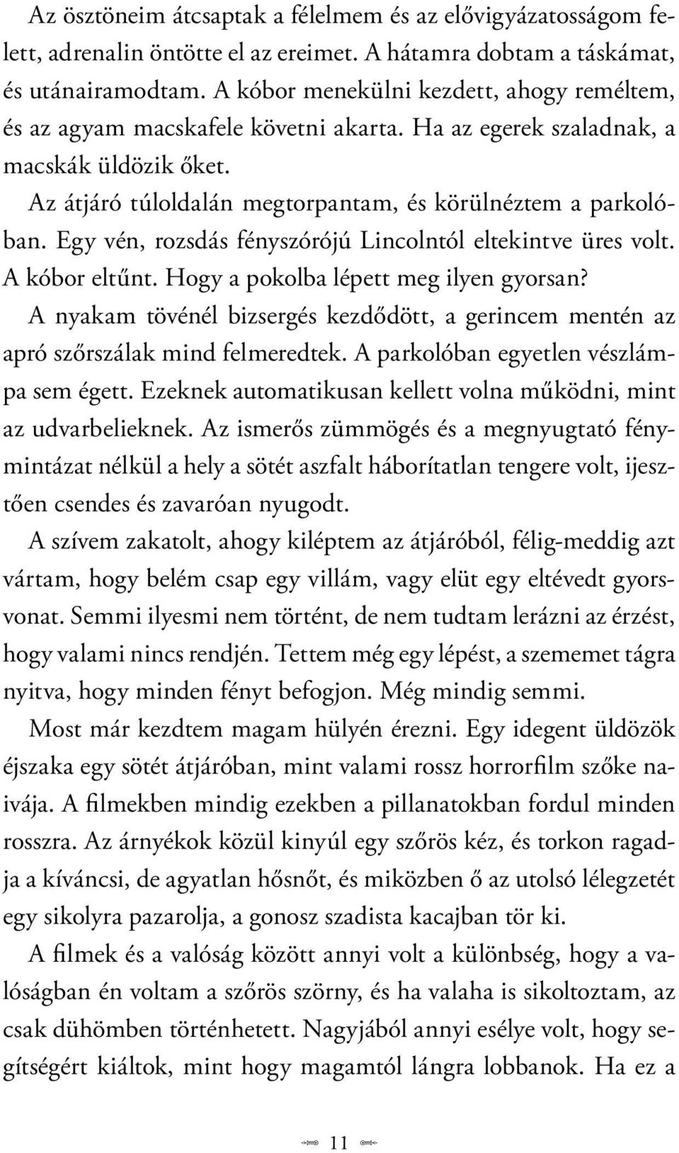 Egy vén, rozsdás fényszórójú Lincolntól eltekintve üres volt. A kóbor eltűnt. Hogy a pokolba lépett meg ilyen gyorsan?