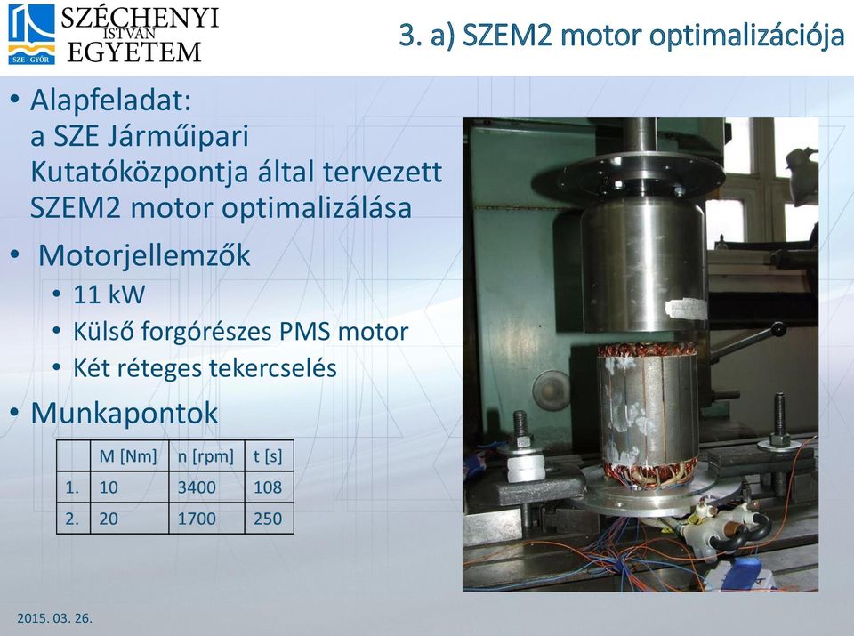 11 kw Külső forgórészes PMS motor Két réteges