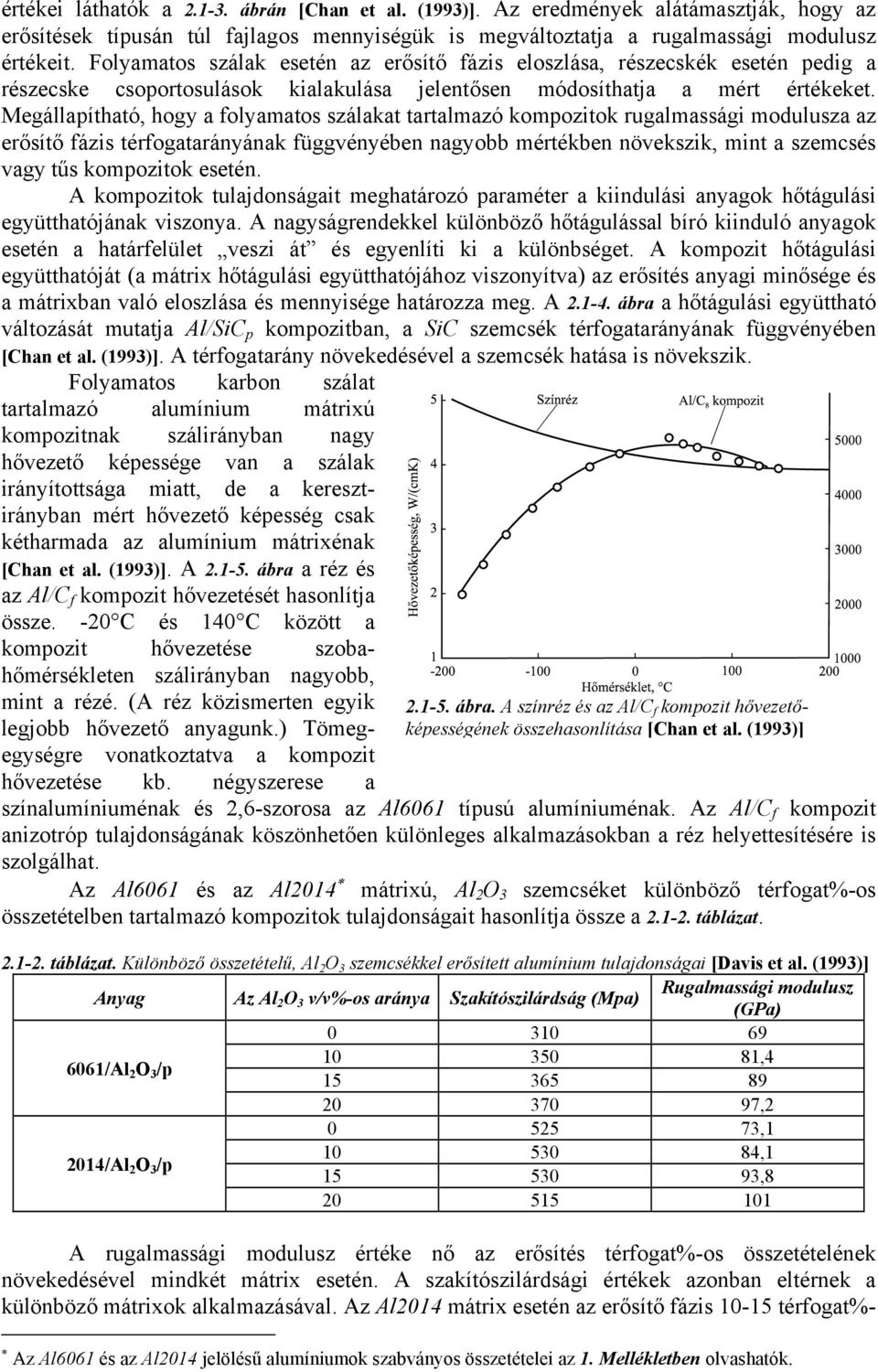 Megállapítható, hogy a folyamatos szálakat tartalmazó kompozitok rugalmassági modulusza az erősítő fázis térfogatarányának függvényében nagyobb mértékben növekszik, mint a szemcsés vagy tűs