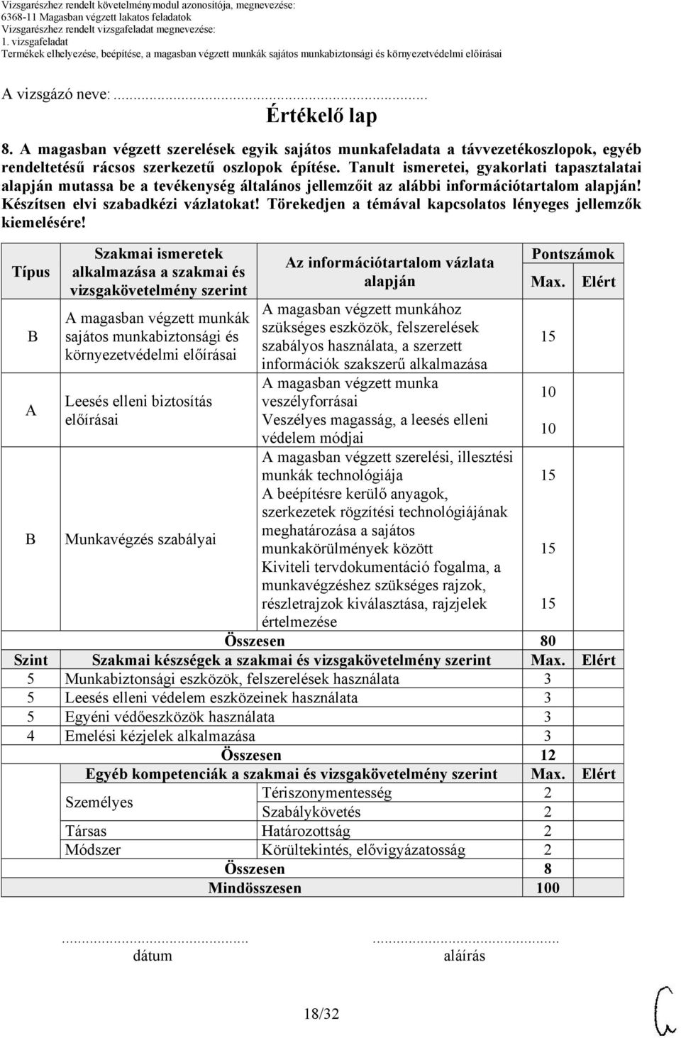 Törekedjen a témával kapcsolatos lényeges jellemzők kiemelésére!