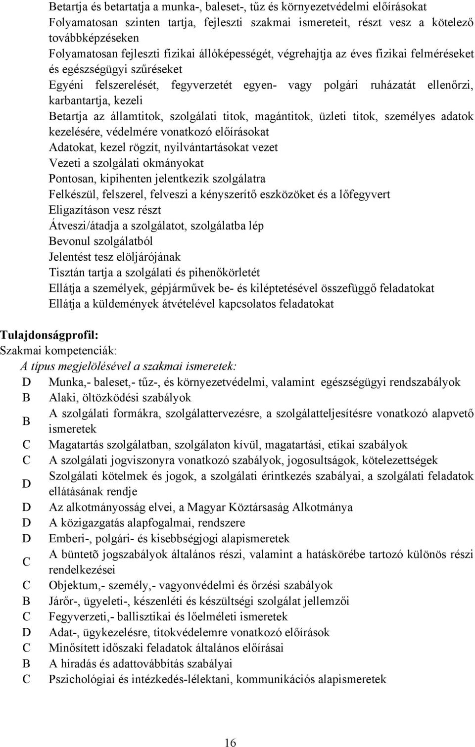 államtitok, szolgálati titok, magántitok, üzleti titok, személyes adatok kezelésére, védelmére vonatkozó előírásokat Adatokat, kezel rögzít, nyilvántartásokat vezet Vezeti a szolgálati okmányokat