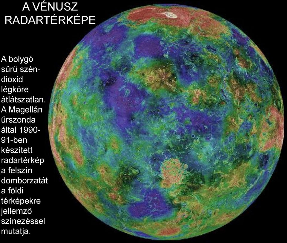 A Magellán űrszonda által 1990-91-ben készített