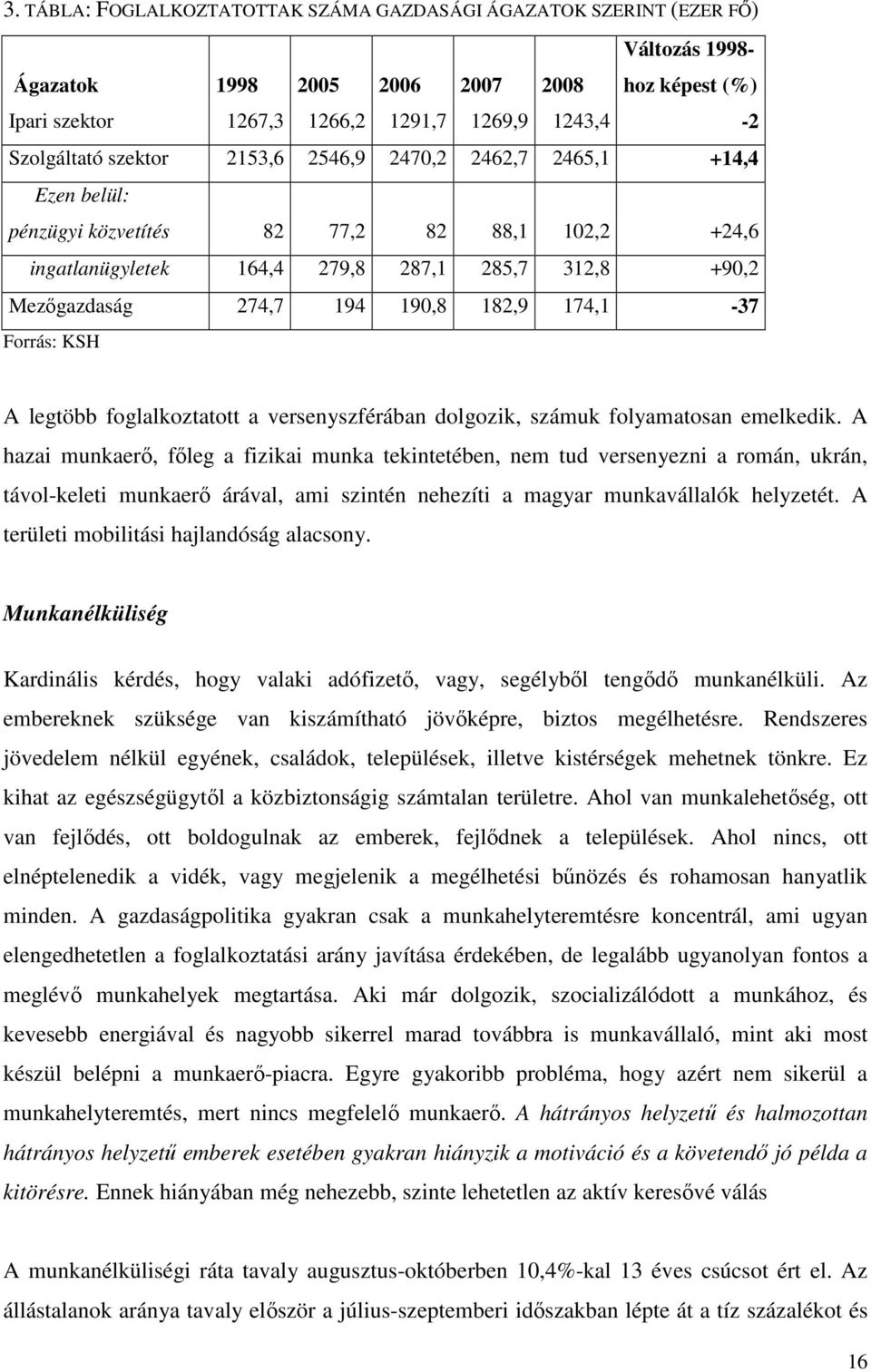 174,1-37 Forrás: KSH A legtöbb foglalkoztatott a versenyszférában dolgozik, számuk folyamatosan emelkedik.