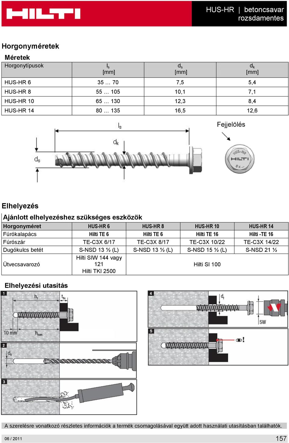 16 Hilti -TE 16 Fúrószár TE-C3X 6/17 TE-C3X 8/17 TE-C3X 10/22 TE-C3X 14/22 Dugókulcs betét S-NSD 13 ½ (L) S-NSD 13 ½ (L) S-NSD 15 ½ (L) S-NSD 21 ½ Ütvecsavarozó Hilti SIW 144 vagy