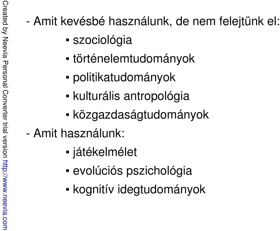 kulturális antropológia közgazdaságtudományok - Amit