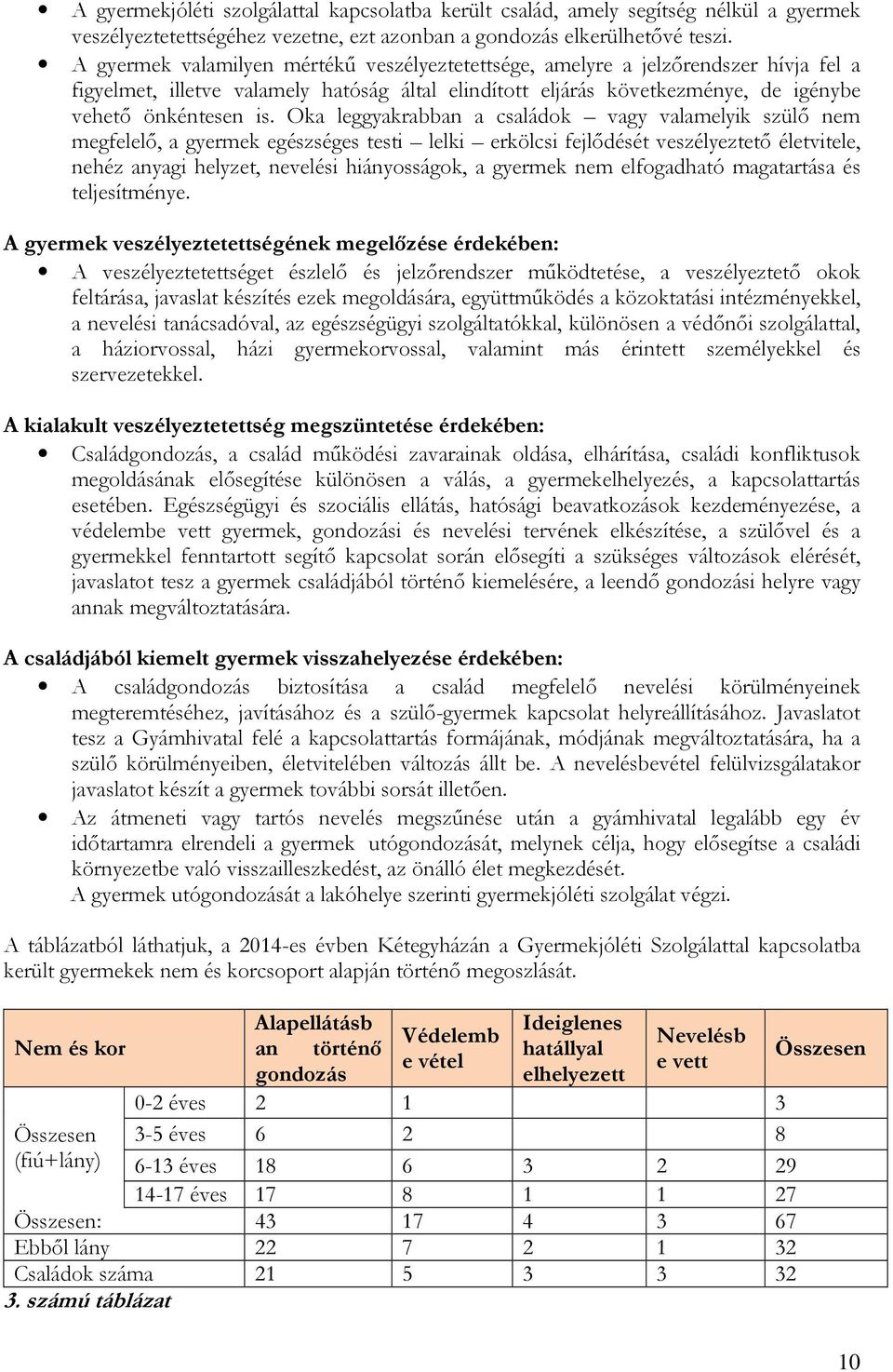 Oka leggyakrabban a családok vagy valamelyik szülő nem megfelelő, a gyermek egészséges testi lelki erkölcsi fejlődését veszélyeztető életvitele, nehéz anyagi helyzet, nevelési hiányosságok, a gyermek