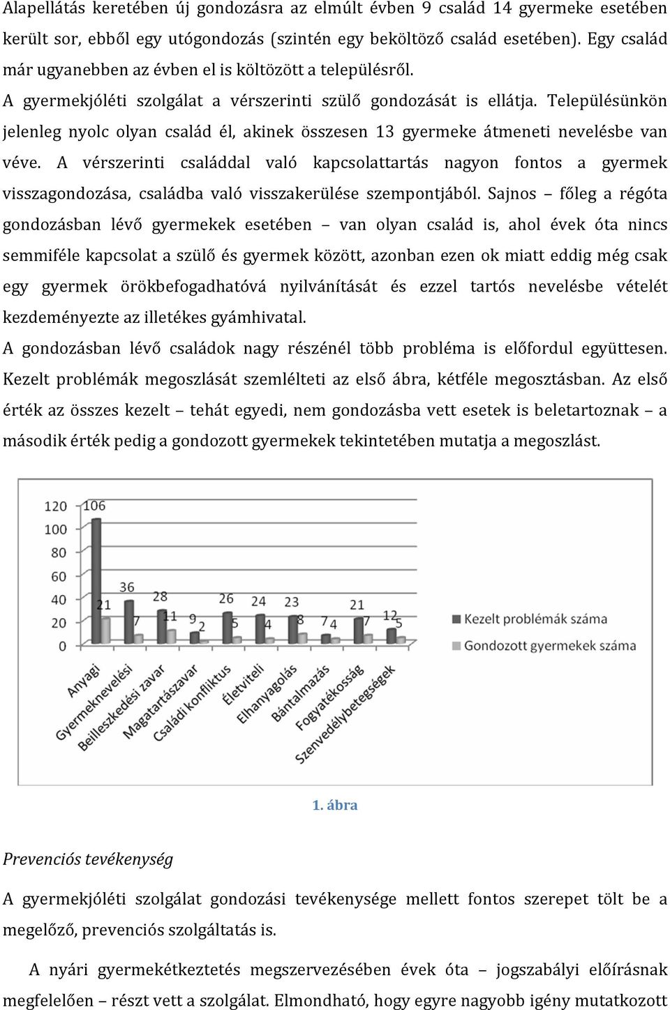 Településünkön jelenleg nyolc olyan család él, akinek összesen 13 gyermeke átmeneti nevelésbe van véve.