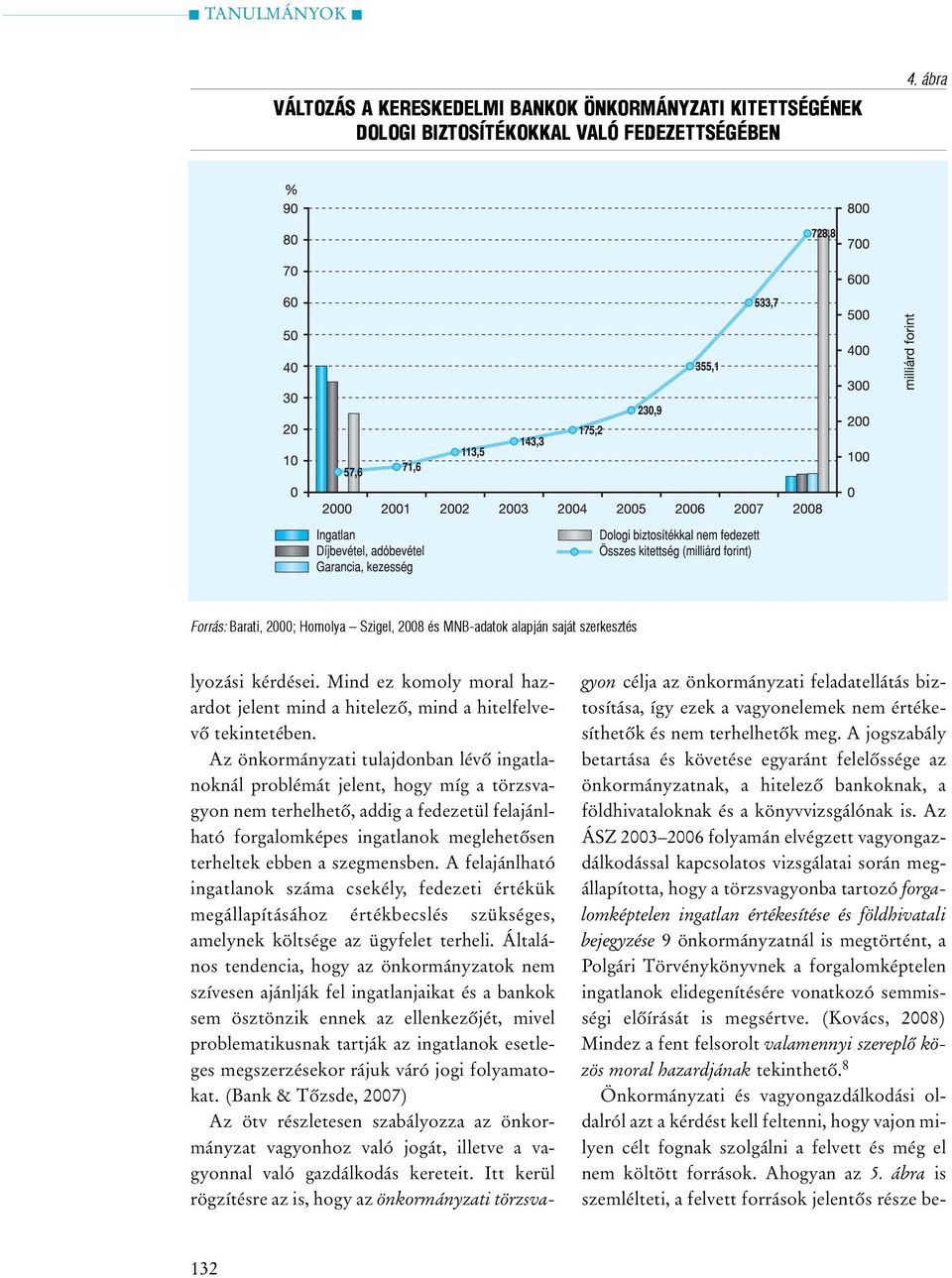 Az önkormányzati tulajdonban lévõ ingatlanoknál problémát jelent, hogy míg a törzsvagyon nem terhelhetõ, addig a fedezetül felajánlható forgalomképes ingatlanok meglehetõsen terheltek ebben a