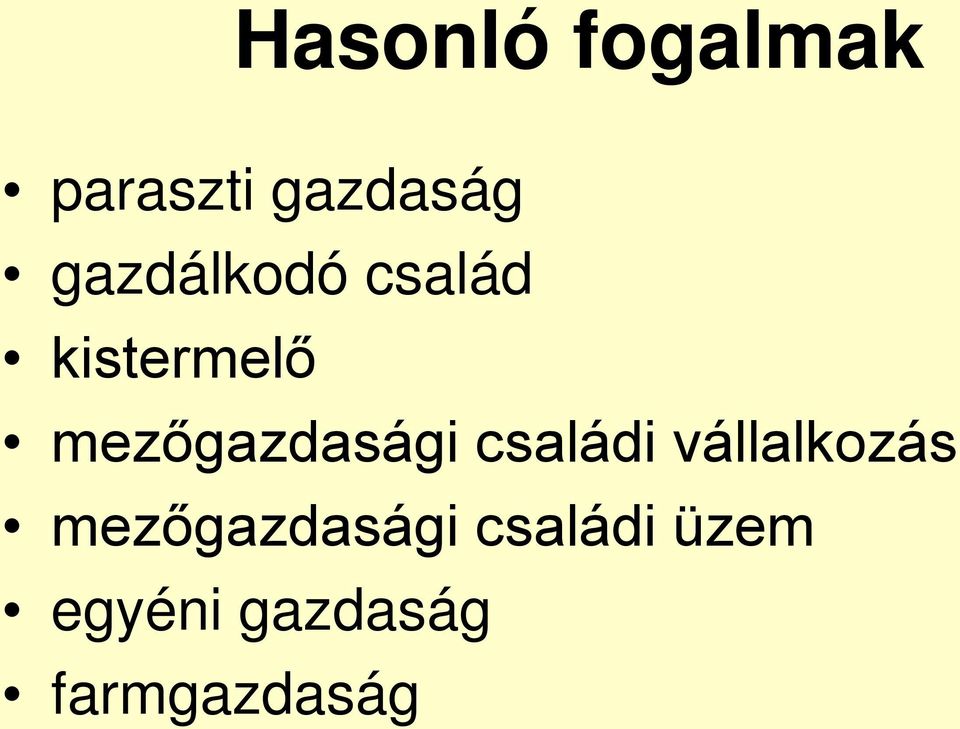 mezőgazdasági családi vállalkozás