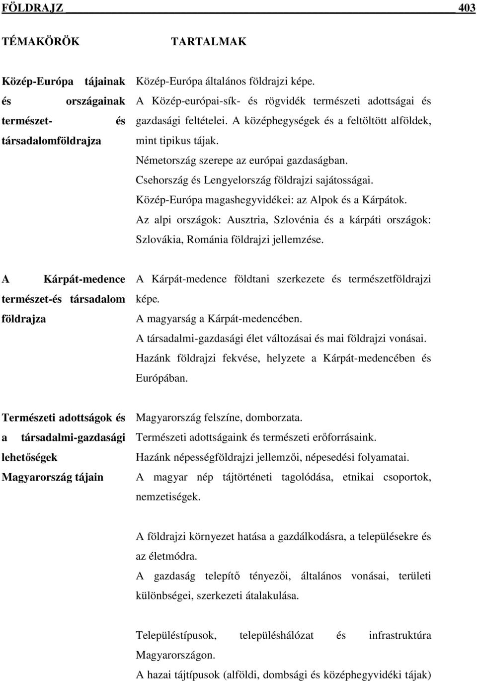 Csehország és Lengyelország földrajzi sajátosságai. Közép-Európa magashegyvidékei: az Alpok és a Kárpátok.