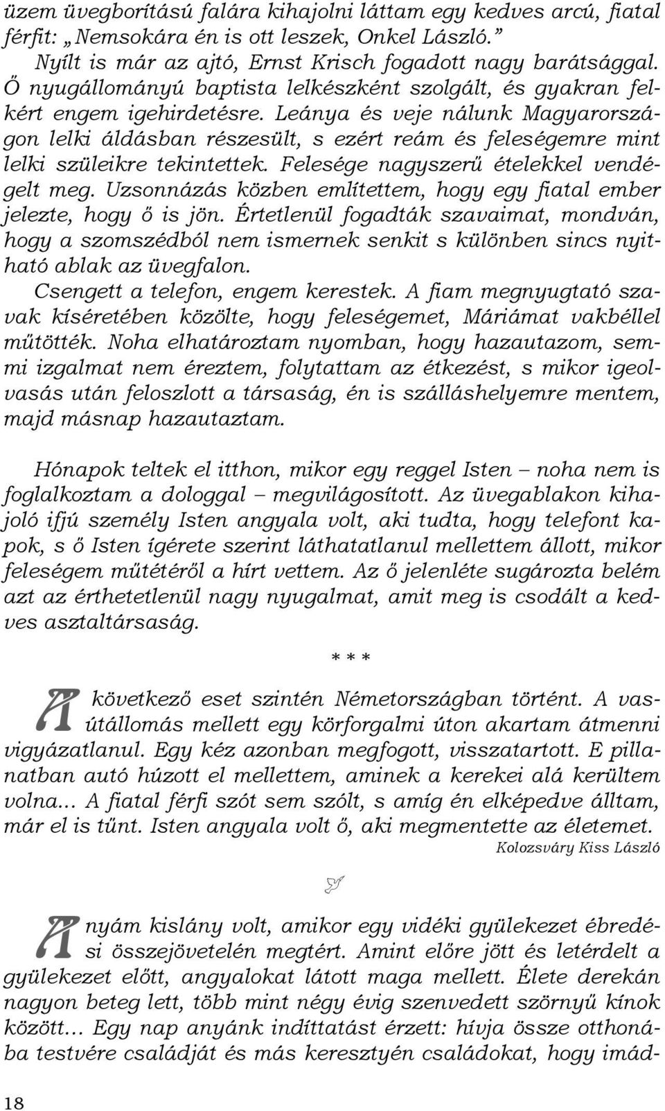 Leánya és veje nálunk Magyarországon lelki áldásban részesült, s ezért reám és feleségemre mint lelki szüleikre tekintettek. Felesége nagyszerő ételekkel vendégelt meg.