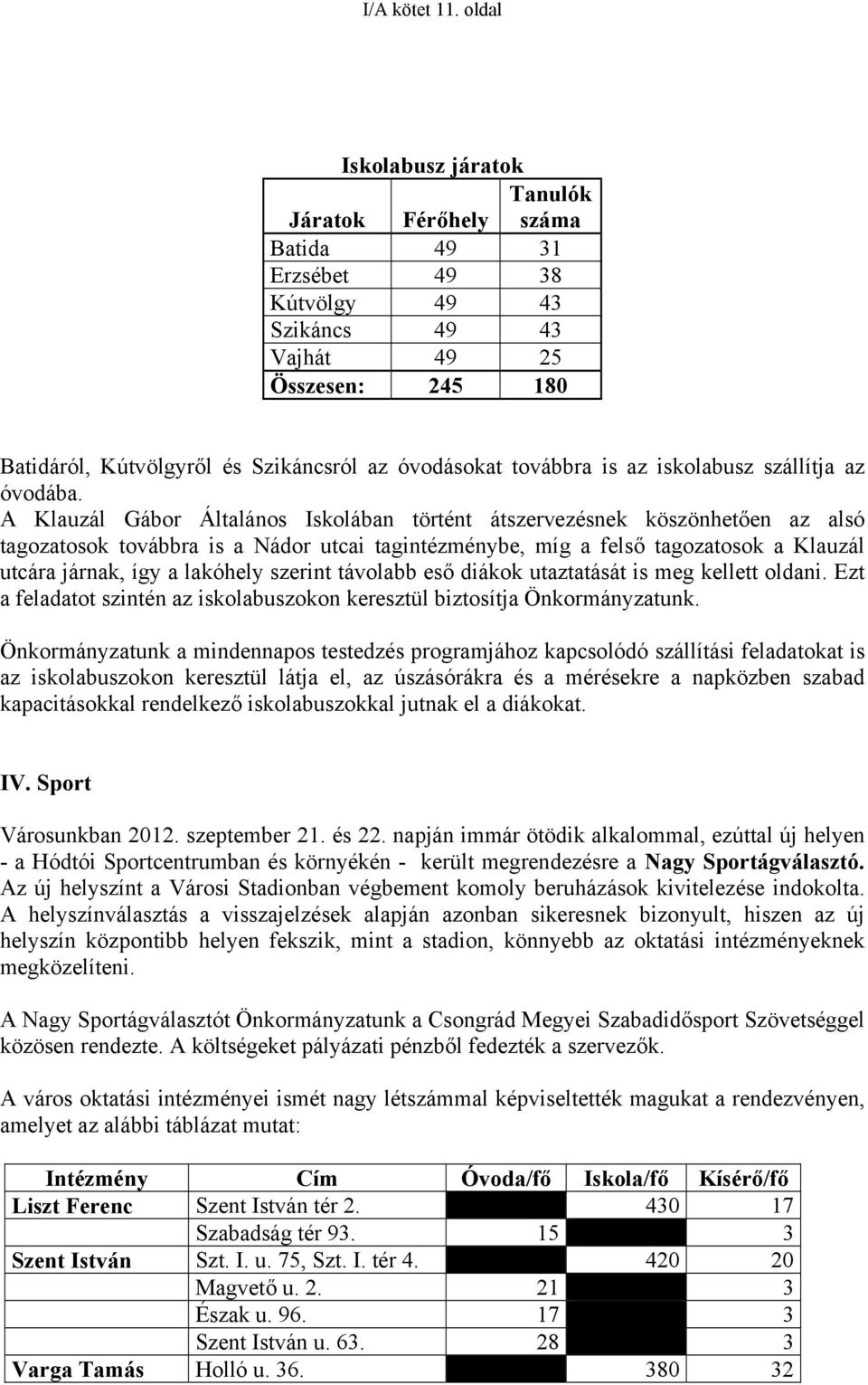 továbbra is az iskolabusz szállítja az óvodába.