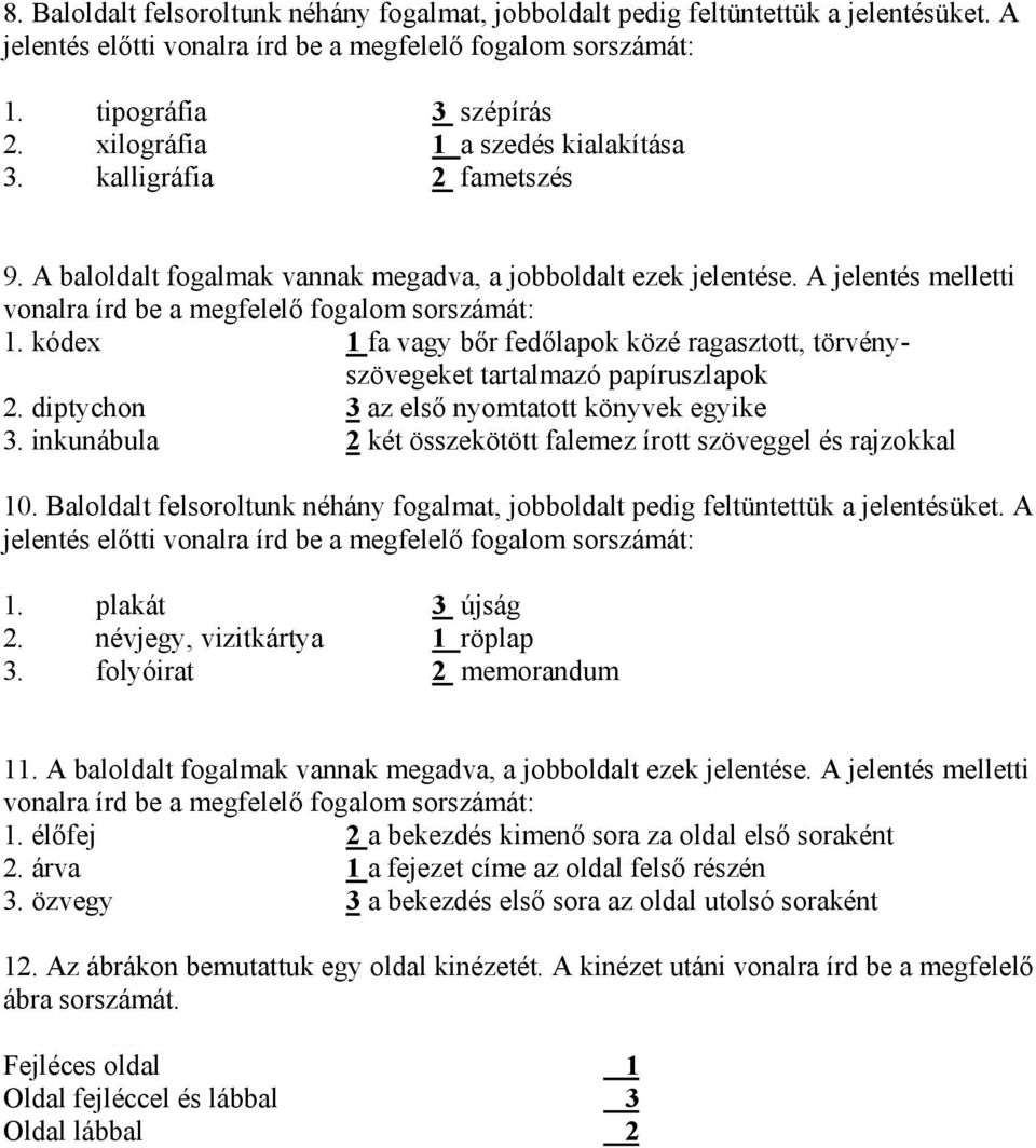 kódex 1 fa vagy bőr fedőlapok közé ragasztott, törvényszövegeket tartalmazó papíruszlapok 2. diptychon 3 az első nyomtatott könyvek egyike 3.