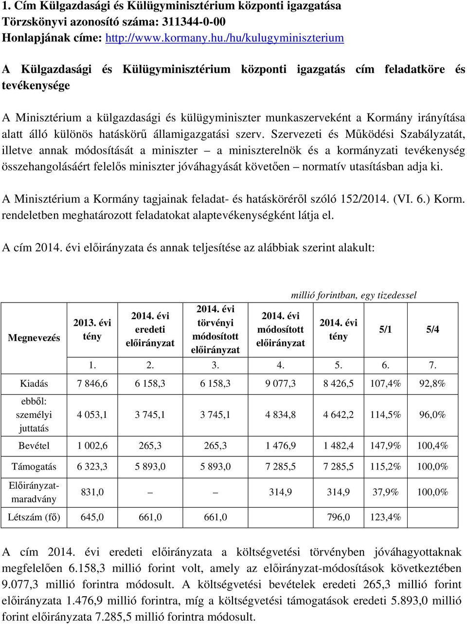 alatt álló különös hatáskörű államigazgatási szerv.