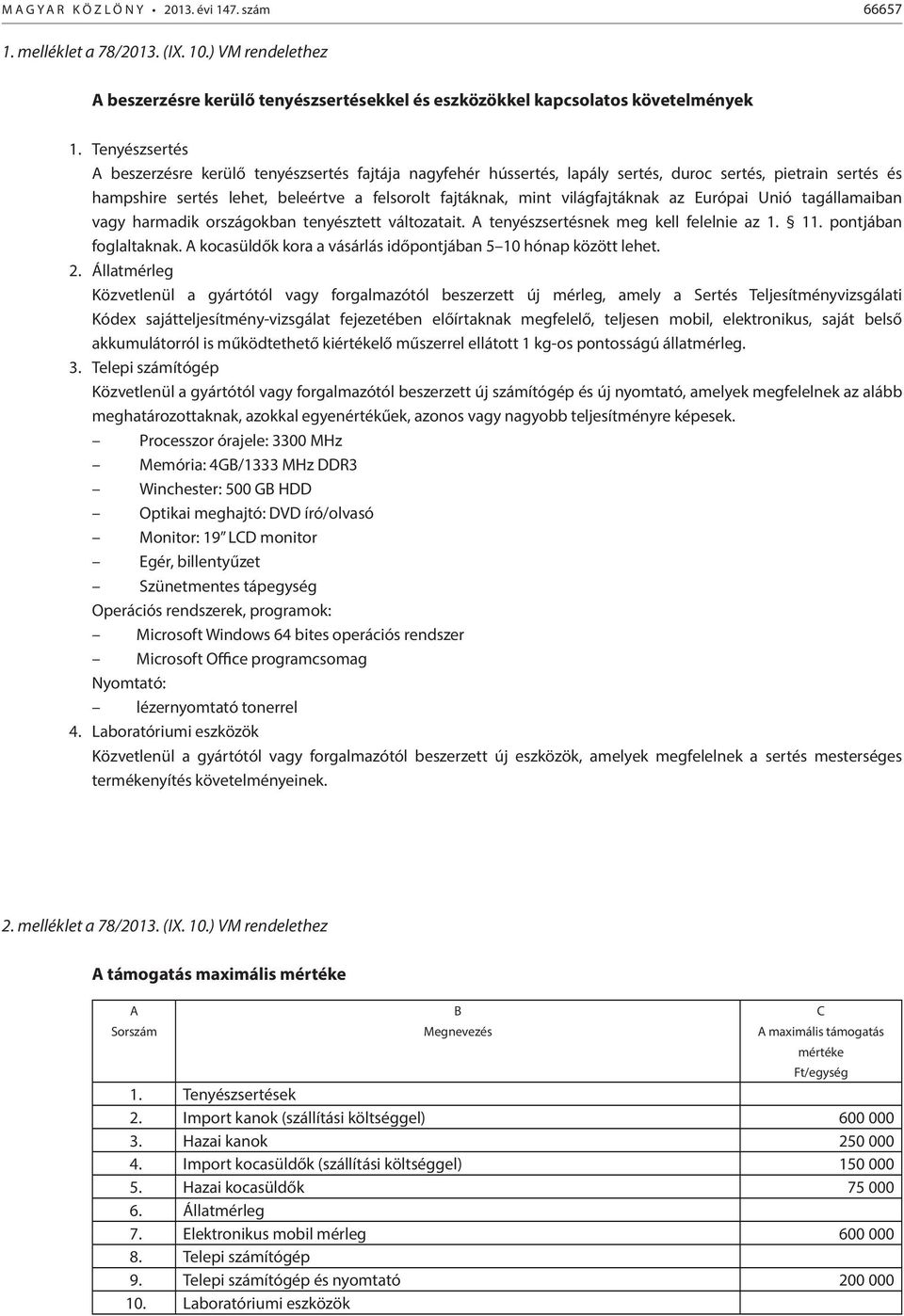 világfajtáknak az Európai Unió tagállamaiban vagy harmadik országokban tenyésztett változatait. A tenyészsertésnek meg kell felelnie az 1. 11. pontjában foglaltaknak.