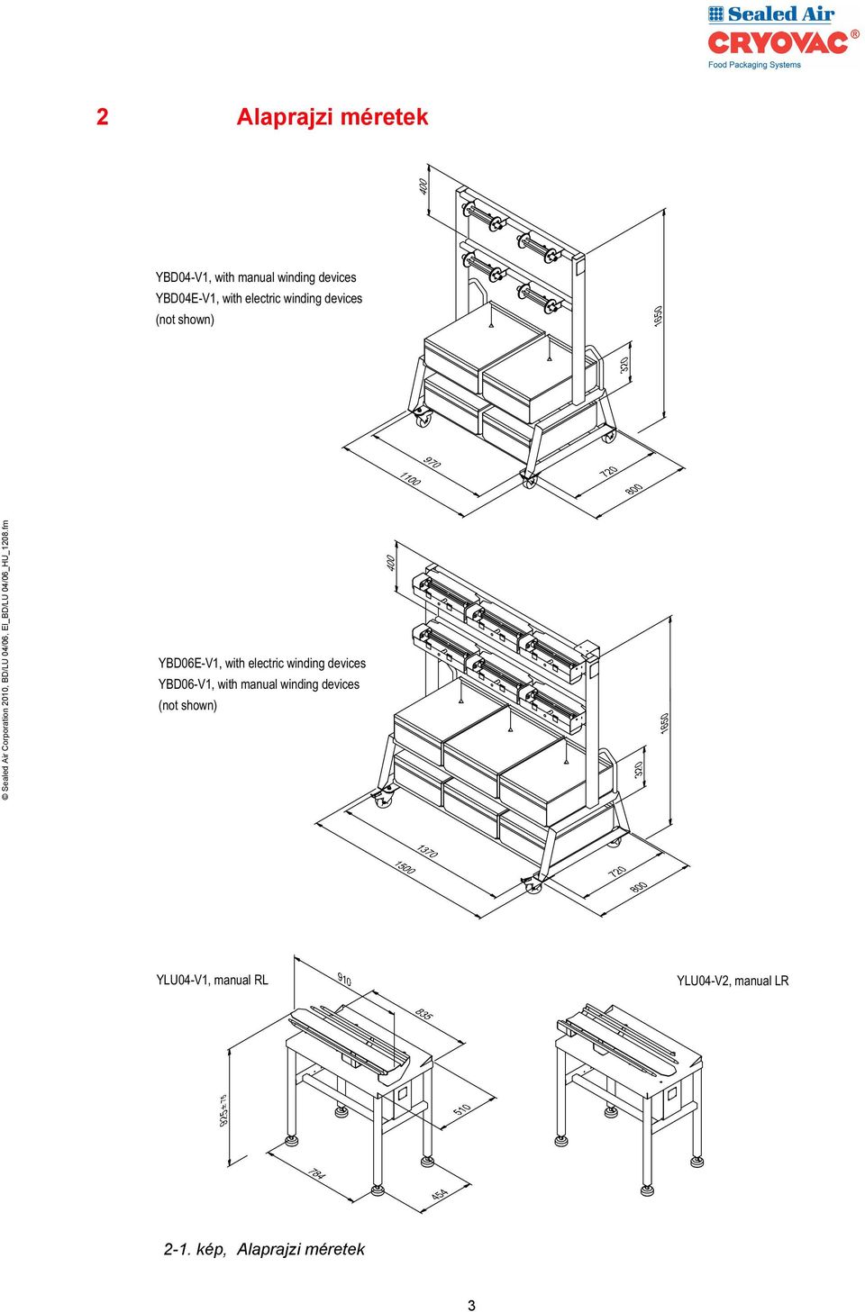 with electric winding devices YBD06-V1, with manual winding devices