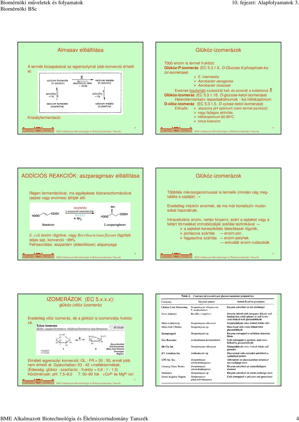 D-glucose-ketol-isomerase) eterofermentatív tejsavbaktériumok - kis hőfokoptimum D-xilóz-izomeráz (EC 5.