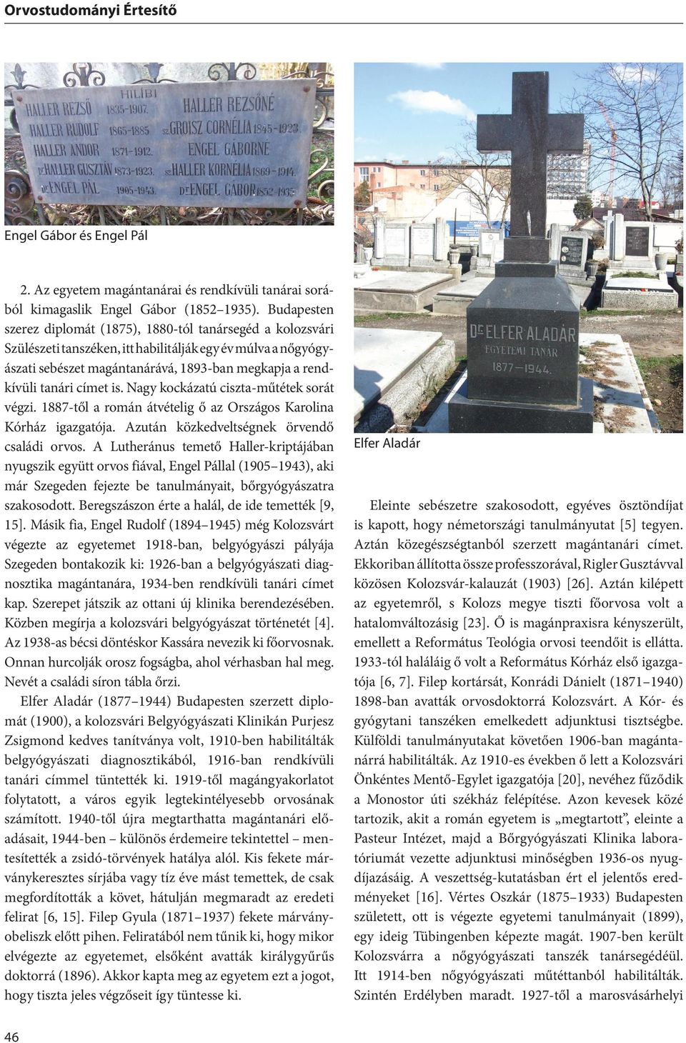 címet is. Nagy kockázatú ciszta-műtétek sorát végzi. 1887-től a román átvételig ő az Országos Karolina Kórház igazgatója. Azután közkedveltségnek örvendő családi orvos.