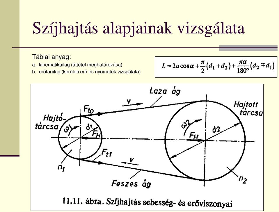 , kinematikailag (áttétel