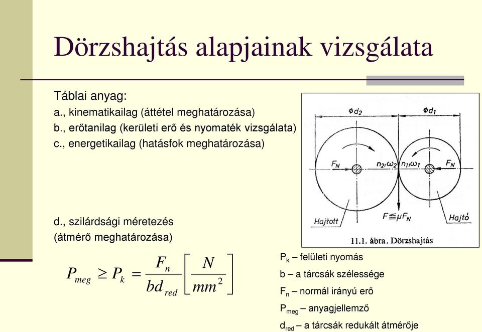 , energetikailag (hatásfok meghatározása) d.