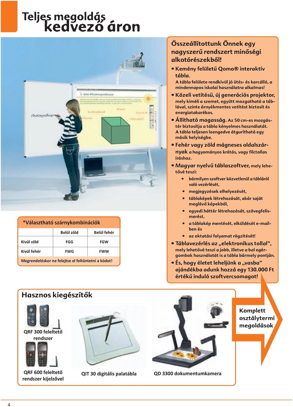 A tábla felülete rendkívül jó ütés- és karcálló, a mindennapos iskolai használatra alkalmas!