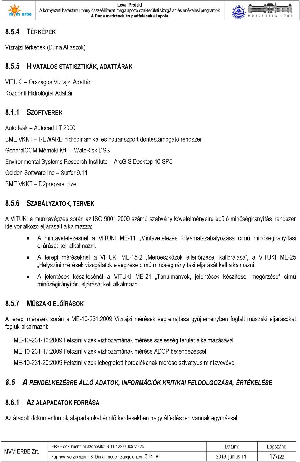 WateRisk DSS Environmental Systems Research Institute ArcGIS Desktop 10 SP5 