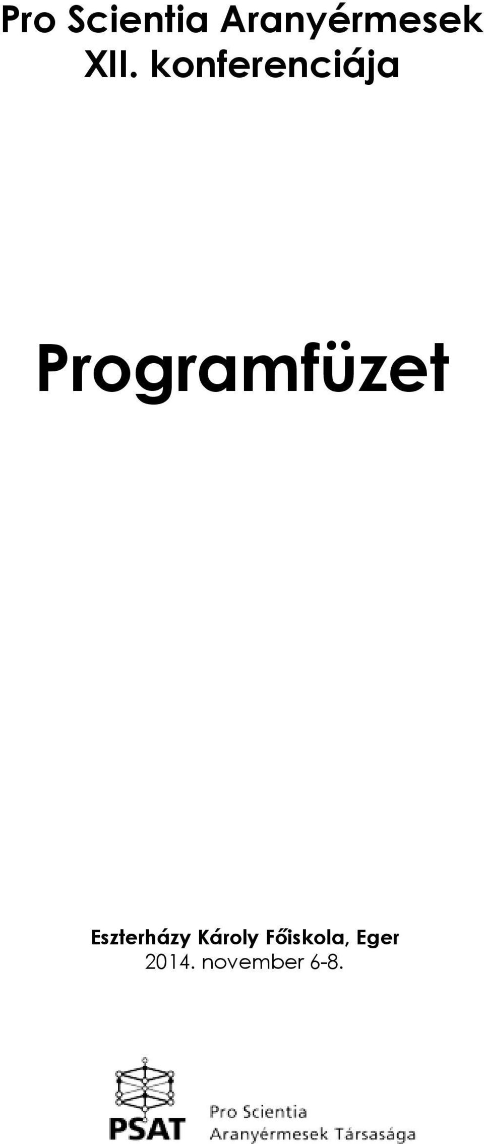 Programfüzet Eszterházy