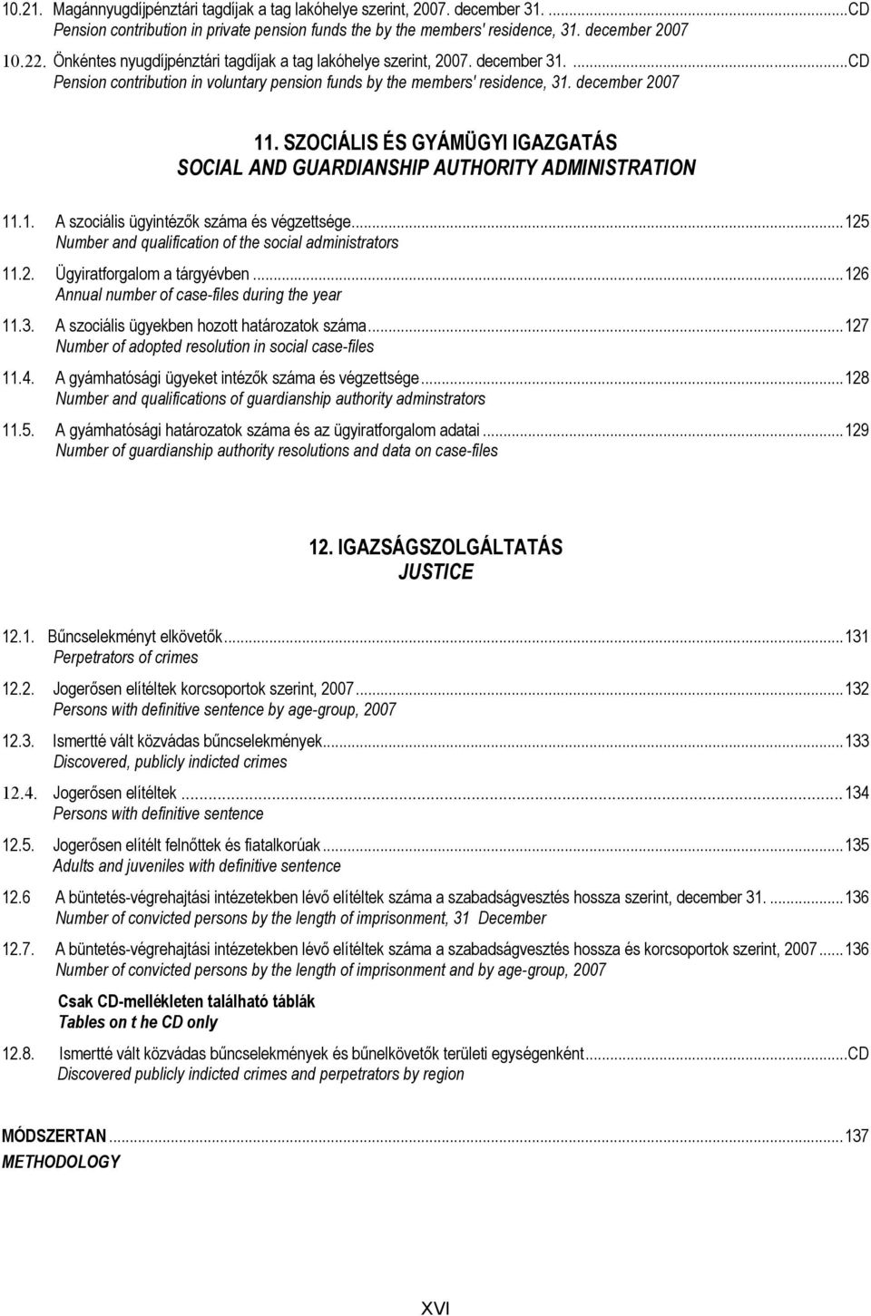 SZOCIÁLIS ÉS GYÁMÜGYI IGAZGATÁS SOCIAL AND GUARDIANSHIP AUTHORITY ADMINISTRATION 11.1. A szociális ügyintézők és végzettsége...125 Number and qualification of the social administrators 11.2. Ügyiratforgalom a tárgyévben.