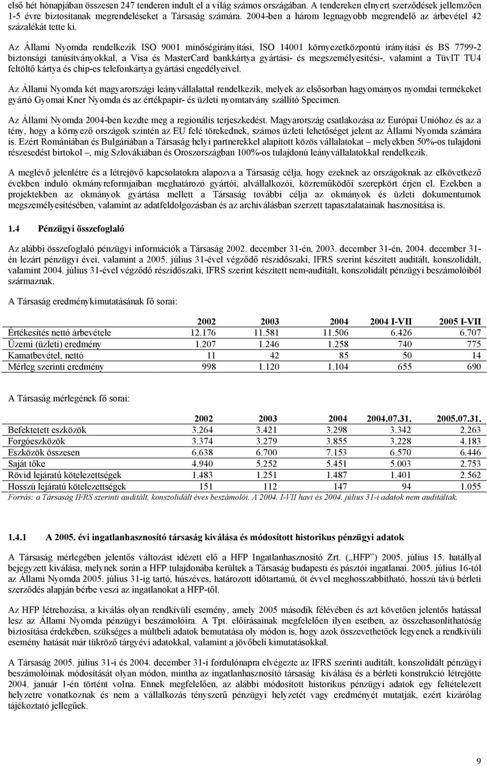 Az Állami Nyomda rendelkezik ISO 9001 minőségirányítási, ISO 14001 környezetközpontú irányítási és BS 7799-2 biztonsági tanúsítványokkal, a Visa és MasterCard bankkártya gyártási- és